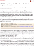 Cover page: CRISPR Immunity Drives Rapid Phage Genome Evolution in Streptococcus thermophilus