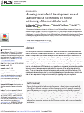 Cover page: Modeling craniofacial development reveals spatiotemporal constraints on robust patterning of the mandibular arch