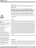 Cover page: Detection of novel coronaviruses in bats in Myanmar