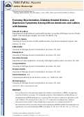 Cover page: Everyday Discrimination, Diabetes-Related Distress, and Depressive Symptoms Among African Americans and Latinos with Diabetes