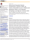 Cover page: Vertical and Horizontal Genetic Connectivity in Chromis verater, an Endemic Damselfish Found on Shallow and Mesophotic Reefs in the Hawaiian Archipelago and Adjacent Johnston Atoll