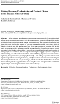 Cover page: Fishing Revenue, Productivity and Product Choice in the Alaskan Pollock Fishery