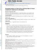 Cover page: Automated Analysis of Clinical Flow Cytometry Data A Chronic Lymphocytic Leukemia Illustration