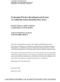 Cover page: Evaluating Wireless Broadband and System At California Safety Roadside Rest Areas