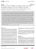 Cover page: Accuracy of breast MRI in evaluating nodal status after neoadjuvant therapy in invasive lobular carcinoma.