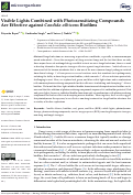 Cover page: Visible Lights Combined with Photosensitizing Compounds Are Effective against Candida albicans Biofilms