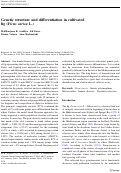 Cover page: Genetic structure and differentiation in cultivated fig (Ficus carica L.)