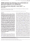 Cover page: ADAR activation by inducing a syn conformation at guanosine adjacent to an editing site