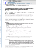 Cover page: Hospital and provider patient volumes, cesarean section rates, and early postpartum invasive methicillin-resistant Staphylococcus aureus infection.