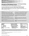 Cover page: Assessment of Right Ventricular Function in the Research Setting: Knowledge Gaps and Pathways Forward. An Official American Thoracic Society Research Statement