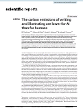 Cover page: The carbon emissions of writing and illustrating are lower for AI than for humans.