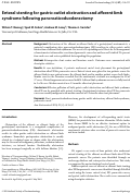 Cover page: Enteral stenting for gastric outlet obstruction and afferent limb syndrome following pancreaticoduodenectomy.