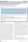 Cover page: Efferent Projections of Prokineticin 2 Expressing Neurons in the Mouse Suprachiasmatic Nucleus