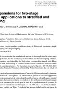 Cover page: Edgeworth expansions for two‐stage sampling with applications to stratified and cluster sampling