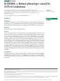 Cover page: D-DEMØ, a distinct phenotype caused by ATP1A3 mutations.