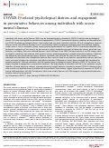 Cover page: COVID-19-related psychological distress and engagement in preventative behaviors among individuals with severe mental illnesses.