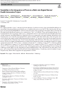 Cover page: Variability in the Integration of Peers in a Multi-site Digital Mental Health Innovation Project.