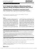 Cover page: Is Core Needle Biopsy Reliable in Differentiating Between Aggressive Benign and Malignant Radiolucent Bone Tumors?