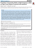 Cover page: Population Connectivity Shifts at High Frequency within an Open-Coast Marine Protected Area Network