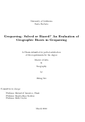 Cover page: Geoparsing: Solved or Biased? An Evaluation of Geographic Biases in Geoparsing