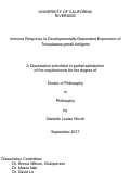 Cover page: Immune Response to Developmentally-Dependent Expression of Toxoplasma gondii Antigens