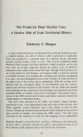 Cover page: The Frederick Hopt Murder Case: A Darker Side of Utah Territorial History