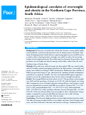 Cover page: Epidemiological correlates of overweight and obesity in the Northern Cape Province, South Africa