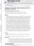 Cover page: Evidence for Second-Order Singleton Suppression Based on Probabilistic Expectations