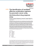 Cover page: The identification of candidate effective combination regimens for pancreatic cancer using the histoculture drug response assay