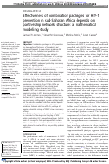 Cover page: Effectiveness of combination packages for HIV-1 prevention in sub-Saharan Africa depends on partnership network structure: a mathematical modelling study