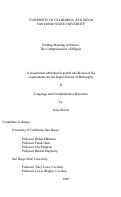 Cover page: Finding meaning in silence : the comprehension of ellipsis