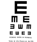 Cover page: WPP, No. 40: Vowels in Germanic Languages