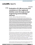 Cover page: Evaluation of LLMs accuracy and consistency in the registered dietitian exam through prompt engineering and knowledge retrieval.