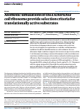 Cover page: Atomistic simulations of the Escherichia coli ribosome provide selection criteria for translationally active substrates.