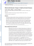 Cover page: Mitochondrial dynamic changes in health and genetic diseases