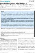 Cover page: Male-Female Differences in Upregulation of Vasoconstrictor Responses in Human Cerebral Arteries