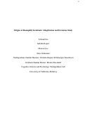 Cover page of Origins of Homophily In Infants: A Replication and Extension Study