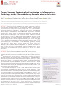 Cover page: Tumor Necrosis Factor Alpha Contributes to Inflammatory Pathology in the Placenta during Brucella abortus Infection