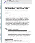 Cover page: Age-related changes in emotional behavior: Evidence from a 13-year longitudinal study of long-term married couples.