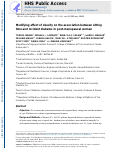 Cover page: Modifying effect of obesity on the association between sitting and incident diabetes in post‐menopausal women