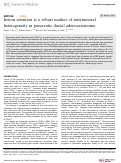 Cover page: Intron retention is a robust marker of intertumoral heterogeneity in pancreatic ductal adenocarcinoma