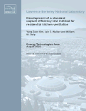 Cover page: Development of a standard capture efficiency test method for residential kitchen ventilation