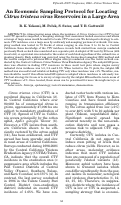 Cover page: An Economic Sampling Protocol for Locating Citrus tristeza virus Reservoirs in a Large Area