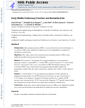 Cover page: Early Midlife Pulmonary Function and Dementia Risk