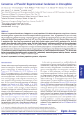 Cover page: Genomics of Parallel Experimental Evolution in Drosophila