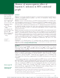 Cover page: Absence of neurocognitive effect of hepatitis C infection in HIV-coinfected people