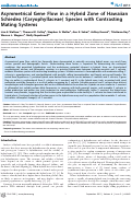 Cover page: Asymmetrical Gene Flow in a Hybrid Zone of Hawaiian Schiedea (Caryophyllaceae) Species with Contrasting Mating Systems