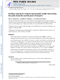 Cover page: Building Capacity for Evidence-Based Public Health: Reconciling the Pulls of Practice and the Push of Research