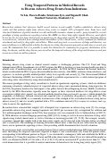 Cover page: Using temporal patterns in medical records to discern adverse drug events from indications.