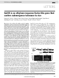 Cover page: Sub1A is an ethylene-response-factor-like gene that confers submergence tolerance to rice.